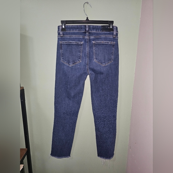 Paige Skyline Skinny Crop Raw Hem Greece Jeans 27 - Picture 2 of 4